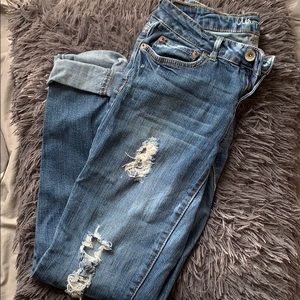 Aeropostale mid wash skinny jeans